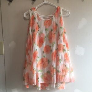 Pink orange chiffon like tank